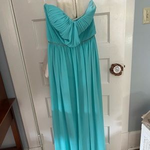 Minuet L Strapless Turquoise Gown